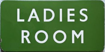 British Railways (Southern Region) ENAMEL SIGN 'Ladies Room'. A flanged sign measuring 24" x 12" (