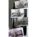 From the David Harvey Photographic Archive: a box of 1,200+ b&w, postcard-size PHOTOGRAPHS of London