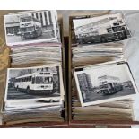 From the David Harvey Photographic Archive: a box of 1,900+ mostly b&w, postcard-size PHOTOGRAPHS of