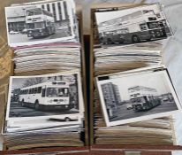 From the David Harvey Photographic Archive: a box of 1,900+ mostly b&w, postcard-size PHOTOGRAPHS of