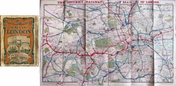 1907/08 London Underground MAP 'The District Railway Map of London', 7th edition. '07' on cover