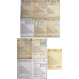 Quantity (11) of mainly 1961 London Transport BUS card FARECHARTS comprising 7 early Routemaster