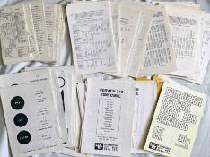 Large quantity (approx 160) of 1960s-70s Edinburgh Corporation bus TIMETABLE CARDS & LEAFLETS for