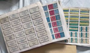 Very large quantity (1,000+) of Isle of Man RAILWAY etc TICKETS, Edmondson card-type, loose-mounted.