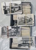 From the David Harvey Photographic Archive: a box of 1,000+ b&w, postcard-size PHOTOGRAPHS of