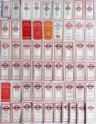 Good quantity (55) of London Transport POCKET MAPS for Central Buses dated from 1933/34 to 1968