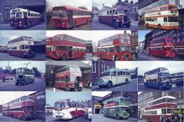 Large quantity (c250) of original 35mm bus & coach COLOUR SLIDES (Agfachrome) of buses and coaches