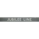 London Underground enamel PLATFORM SIGN 'Jubilee Line'. These were/are located on the platforms