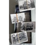 From the David Harvey Photographic Archive: a box of 1,000+ b&w, postcard-size PHOTOGRAPHS of London