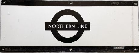 London Underground 1950s/60s enamel FRIEZE PLATE from the Northern Line with the line name across