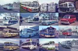 Large quantity (c150) of original 35mm bus & coach COLOUR SLIDES (Agfachrome) of coaches and buses