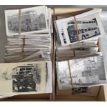 From the David Harvey Photographic Archive: a box of 1,600+ b&w, postcard-size PHOTOGRAPHS of