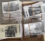 From the David Harvey Photographic Archive: a box of 1,600+ b&w, postcard-size PHOTOGRAPHS of
