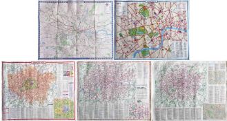 Selection (5) of London Transport quad-royal POSTER MAPS comprising Jan 1962 'London's Transport