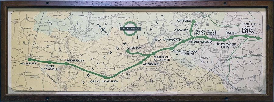 1948 London Underground Metropolitan Line CAR DIAGRAM (map) for compartment stock showing the