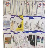 Very large quantity (136) of 1960s-2011 London Underground diagrammatic card POCKET MAPS of which 47