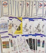 Very large quantity (136) of 1960s-2011 London Underground diagrammatic card POCKET MAPS of which 47