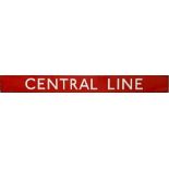 London Underground enamel PLATFORM SIGN 'Central Line'. These were/are located on the platforms