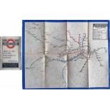 1919 London Underground MAP OF THE ELECTRIC RAILWAYS OF LONDON 'What to See & How to Travel' with