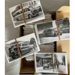 From the David Harvey Photographic Archive: a box of 800+ b&w, postcard-size PHOTOGRAPHS of