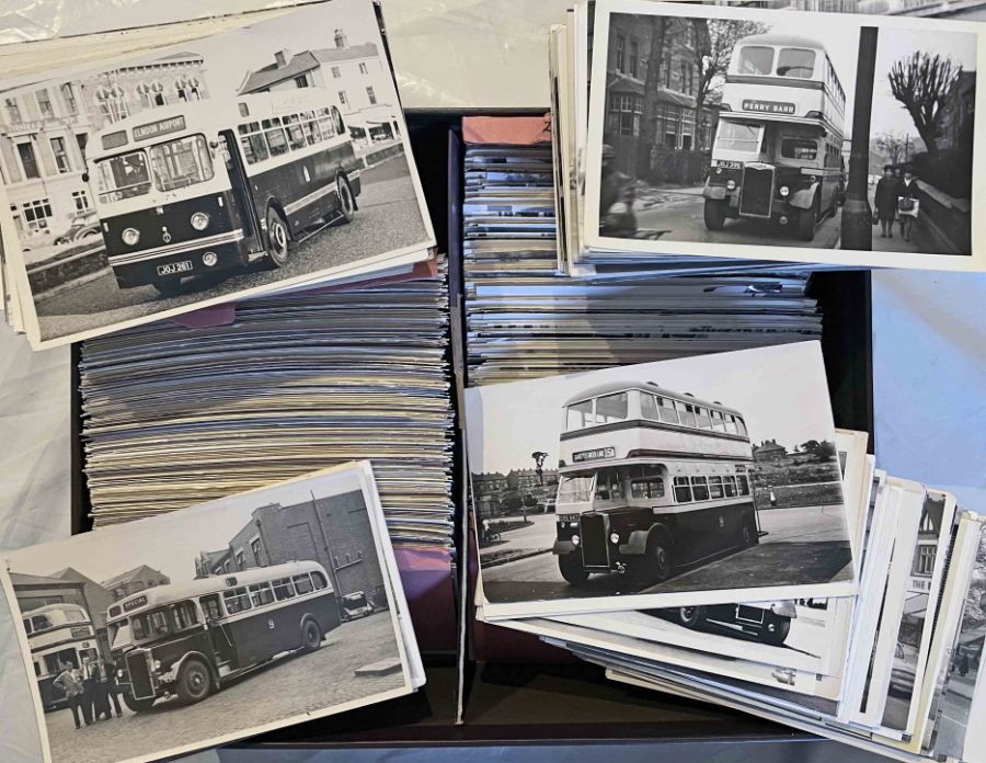 From the David Harvey Photographic Archive: a box of c1,000 b&w, postcard-size PHOTOGRAPHS of