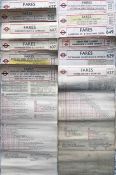 Quantity (12) of London Transport trolleybus card farecharts for routes 513,613,517,617/615,639