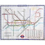 1967 (print-code 11/67) London Underground quad-royal POSTER MAP designed by Paul Garbutt with the