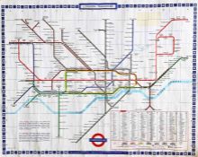 1967 (print-code 11/67) London Underground quad-royal POSTER MAP designed by Paul Garbutt with the