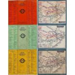 Trio of 1920/30s London Underground 'Stingemore' linen-card POCKET MAPS comprising 2 x c1928/29