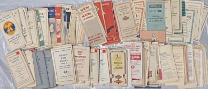 Very large quantity (250+) of London Transport etc 1920s-70s LEAFLETS including Holiday Services (