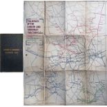 c1918/19 London & Suburban Tramways POCKET MAP. Shows the networks of the Underground Group tram