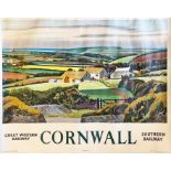 1946 Great Western Railway and Southern Railway quad-royal POSTER 'Cornwall' by Paul Adrian Allinson