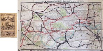 1879 'Improved' District Railway MAP OF LONDON, 1st edition, 3rd variant. A very early Underground