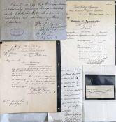 Set (5) of RAILWAY AUTOGRAPHS of famous GWR senior officials comprising Sir Daniel Gooch (dated