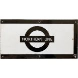 London Underground 1950s/60s enamel FRIEZE PLATE from the Northern Line with the line name across