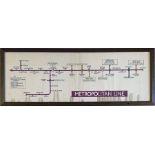 1951 London Underground Metropolitan Line CAR DIAGRAM from compartment stock, mounted and glazed