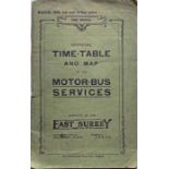 1923 (March) East Surrey Traction Co Ltd TIMETABLE BOOKLET. 80pp with centre-fold route map. Some
