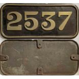Great Western Railway (GWR) locomotive brass CABSIDE NUMBERPLATE from 2301-class Dean Goods 0-6-0 No
