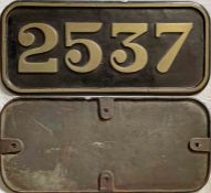 Great Western Railway (GWR) locomotive brass CABSIDE NUMBERPLATE from 2301-class Dean Goods 0-6-0 No