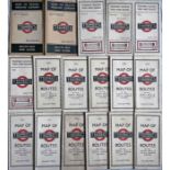 Quantity (17) of 1921-1932 Underground Group Tramways POCKET MAPS. A variety of issues with