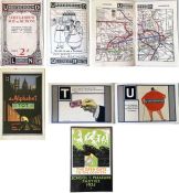 Selection (3) of early London Underground ephemera comprising 1909 STREET & RAILWAY MAP (54pp incl