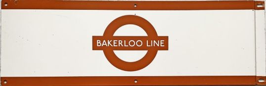 London Underground 1950s/60s enamel FRIEZE PLATE from the Bakerloo Line with the line name across