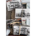 From the David Harvey Photographic Archive: a box of c900 mostly b&w, postcard-size PHOTOGRAPHS of