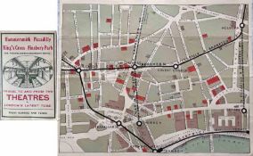 c1906/07 London Underground POCKET MAP -Great Northern, Piccadilly & Brompton Railway ''Travel to