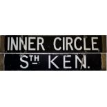 London Underground Q/CO/CP-Stock DESTINATION PLATE for Inner Circle/Sth Ken [South Kensington] on