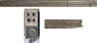 Selection (3 items) of London Underground car relics comprising alloy DOOR TREADPLATES from an A62