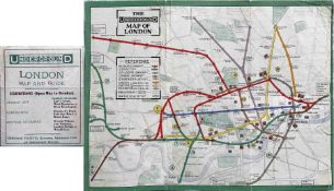 1911 London Underground POCKET MAP. This edition shows the 3 separate Hammersmith stations, the