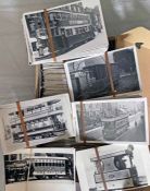 From the David Harvey Photographic Archive: a box of 1,000+ b&w, postcard-size PHOTOGRAPHS of London