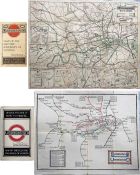 Pair of early London Underground POCKET MAPS comprising c1914/15 "What to See and how to See it" (