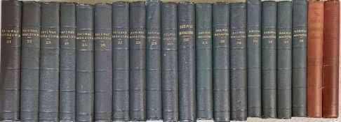 20-volume run of bound volumes of THE RAILWAY MAGAZINE comprising volumes 21-40, July 1907 to June
